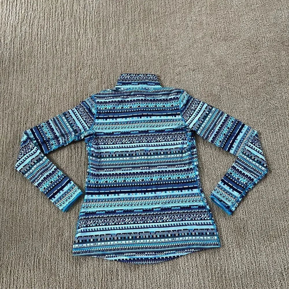 Nike Blue Patterned 3/4 Zip Jacket - Picture 4 of 5